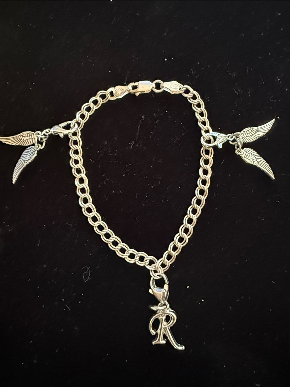 IBB 925 Italy Vintage Charm Bracelet 3 charms